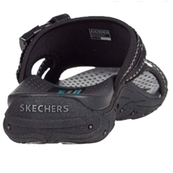 Skechers Women's Reggae Perfect Planning Sandal Black Size 7 - Picture 3 of 4